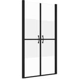 vidaXL Vrata za tuš-kabinu napola matirana ESG (73 - 76) x 190 cm | shoptok.hr