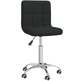 vidaXL Okretna blagovaonska stolica od tkanine crna | shoptok.hr