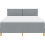 Box Spring Krevet s Madracem Svetlosiva 160x200 cm Tkanina | shoptok.hr