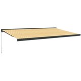  Tenda na uvlačenje žuto-bijela 5 x 3 m od tkanine i aluminija | shoptok.hr
