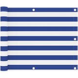 Balkonski zastor bijelo-plavi 75 x 400 cm od tkanine Oxford | shoptok.hr