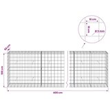  Gabion s žicom debljine 5 mm i mrežom 10x10 cm 400x50x100 cm - 50 cm 100 cm 400 cm | shoptok.hr