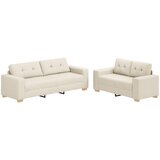 SOFA 2 kom. Bež Platnasta tkanina | shoptok.hr