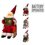  Novogodišnja led figura deda mraz na stolici 25cm | ePonuda.com