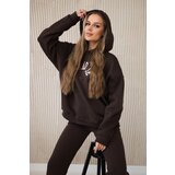 Kesi Cotton set with embroidered Paradise brown inscription | shoptok.hr