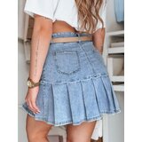 DStreet spódniczka jeansowa mini z falbanami MIRABELL niebieska | shoptok.hr