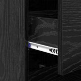 vidaXL Strani šal Črni hrast 34 x 34.5 x 90 cm Konstruiran les | Shoptok.si