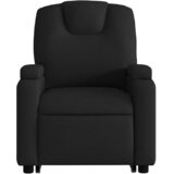  Masažni naslonjač na podizanje od tkanine crni | shoptok.hr