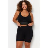 Trendyol curve black knitted short leggings