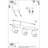  Stropna svetilka KEKE 3 hrast, (21347775) | Shoptok.si