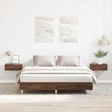Maison Chic Posteljni okvir - Dvoposteljna postelja - Zakonska postelja brez vzmetnice rjavi hrast 150x200 cm inž. les-J12329, (21768555) | Shoptok.si
