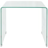 Maison Chic Klubska mizica - kavna mizica - Nizka mizica iz Kaljenega Stekla 49,5x50x45 cm Prosojna, (21755021) | Shoptok.si