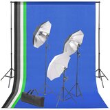 vidaXL komplet za foto studio z ozadjem in kompletom razsvetljave Cene