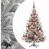  Umjetno božićno drvce s kuglicom 120 cm 150 LED lampica - Zelena i bijela 120 cm s LED-ima i crvenim lopticama | shoptok.hr