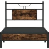 vidaXL Posteljni okvir brez vzmetnice hrast 75x190 cm inženirski les | Shoptok.si