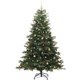 vidaXL Umjetno božićno drvce Zelena 240 cm PVC i Metal i Plastika | shoptok.hr
