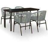  5-dijelni vrtni blagovaonski set sivi | shoptok.hr