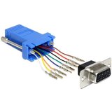Delock 65430 RJ45 / VGA adapter [1x 9-polni ženski konektor D-Sub - 1x RJ45-utičnica] crna, plava boja, srebrna | Eponuda.ba