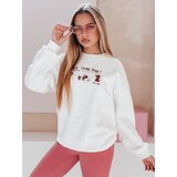 DStreet Bluza damska oversize z jamnikami JAMNIKOVE biała | Shoptok.si