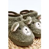 Boto Children's insulated slippers with green bear Eberra | ePonuda.com
