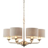  Endon 99151 - Luster na lancu HIGHCLERE 6xE14/28W/230V siva/mat hrom | Eponuda.com