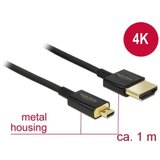 Delock HDMI Priključni kabel [1x Muški konektor HDMI - 1x Muški konektor Micro HDMI tipa D] 1 m Crna Cijene