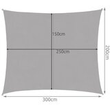 Gardlov jedro za zaštitu od sunca 3x2m - sivo 23162 | shoptok.hr
