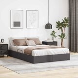  Otomanski krevet s pohranom Sivi 140 x 190 cm Lažna koža | shoptok.hr