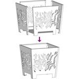 vidaXL Vremensko odporna jeklena konstrukcija Rjava 40 x 40 x 40 cm | Shoptok.si