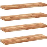 vidaXL Viseče police 4 kosi 100x20x4cm oljni premaz trden akacijev les | Shoptok.si