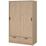 Tvilum Garderobna omara v hrastovem dekorju z drsnimi vrati v naravni barvi 121x200 cm Line – Cene