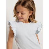 Reserved Top s volanima - bljedoplavo | shoptok.hr