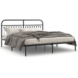 vidaXL Metalni okvir za krevet s uzglavljem crni 183x203 cm | shoptok.hr
