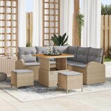 Vrtna sedežna garnitura z blazino 8 pcs Bež in svetlo siva, (5000135803) | Shoptok.si