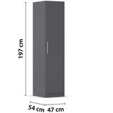 home24 OMARA S KLASIČNIMI VRATI, siva | Shoptok.si