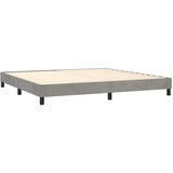  Krevet s oprugama i madracem svjetlosivi 200x200 cm baršunasti | shoptok.hr
