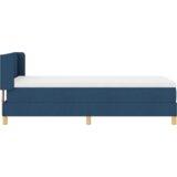  Krevet s box springom i madracem plave boje 90x190 cm tkanina | shoptok.hr