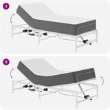  Električni podesivi okvir kreveta Bijela 75 x 190 cm Čelik | shoptok.hr