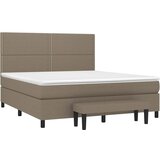  Krevet s oprugama i madracem smeđesivi 180x200 cm tkanina | shoptok.hr