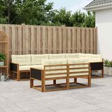  Set vanjskih sofa 8 pcs Prirodna i krem | shoptok.hr