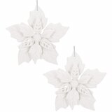  Božićni ukras visine 12 cm u bijeloj boji | shoptok.hr