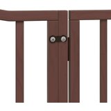 vidaXL Ograda za pse z vrati zložljiva 6 panelov rjava 480 cm les | Shoptok.si
