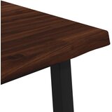  80 x 80 x 75 cm Čvrsto drvo akacije Tamno smeđa i crna | shoptok.hr