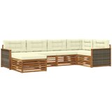  Set vanjskih sofa 6 kom. Prirodna i krem Smeđa | shoptok.hr