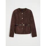 Sinsay Slim fit sako s ukrasnim gumbima i remenom Cijene