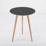 Kavna mizica iz hrastovega lesa s črnim vrhom Arp, ⌀ 45 cm