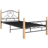 Furnova Posteljni okvir črn kovinski 100x200 cm, (21931826) | Shoptok.si