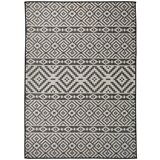 vidaXL Vanjski tepih ravnog tkanja 120 x 170 cm crne pruge | shoptok.hr