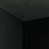 TV ormarić crni 90 x 30 x 44 cm od čelika i stakla | shoptok.hr