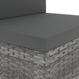  Modularni dvosjed od poliratana sivi | shoptok.hr
